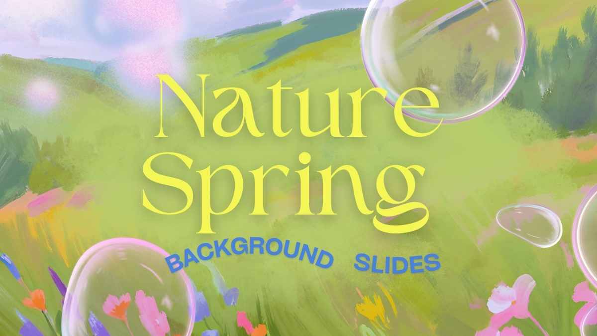 Background Slide Alam Musim Semi yang Estetik - slide 1