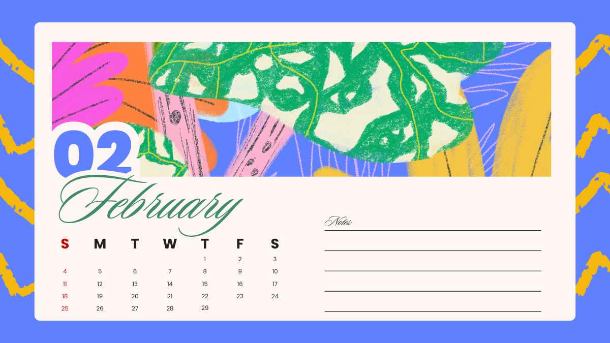Slide Kalender Tahunan 2025 dengan Gaya Artistic Lettering - slide 5