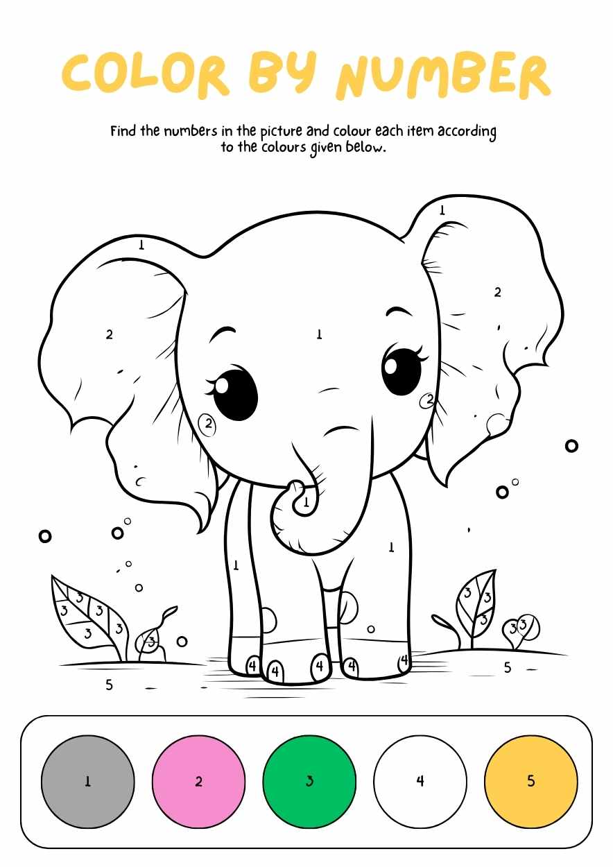 Lembar Kerja Mewarnai Angka dengan Warna-Warna Lucu - slide 1