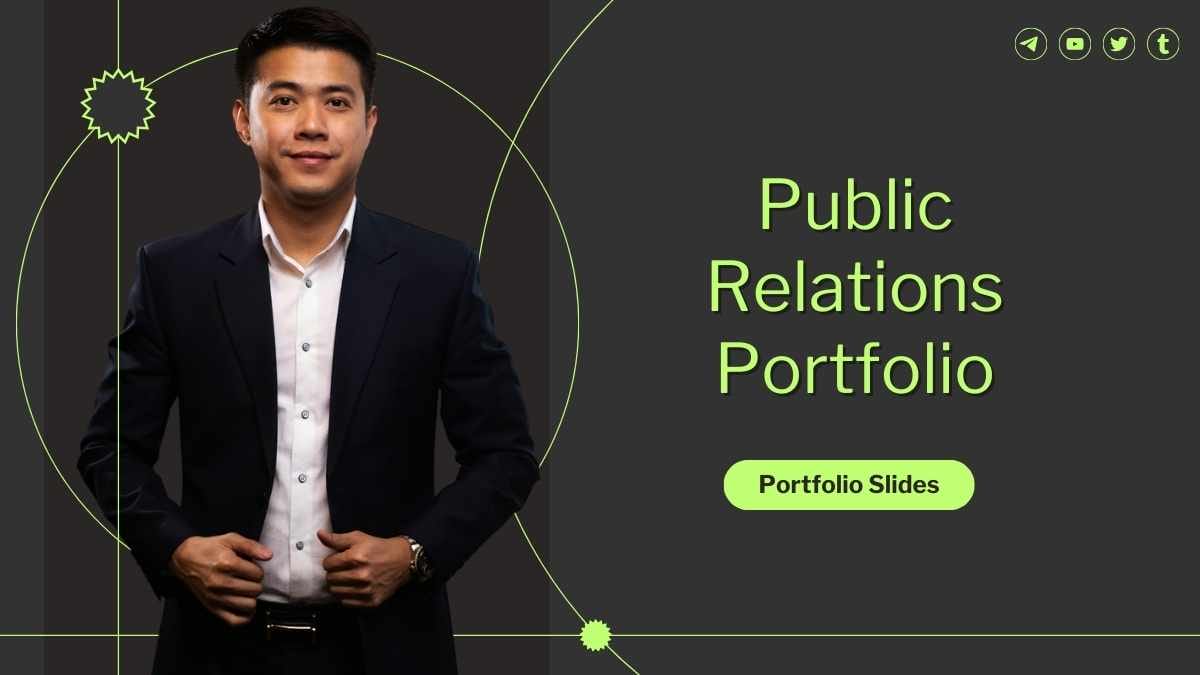 Slide Portofolio Hubungan Masyarakat dengan Desain Geometric - slide 1