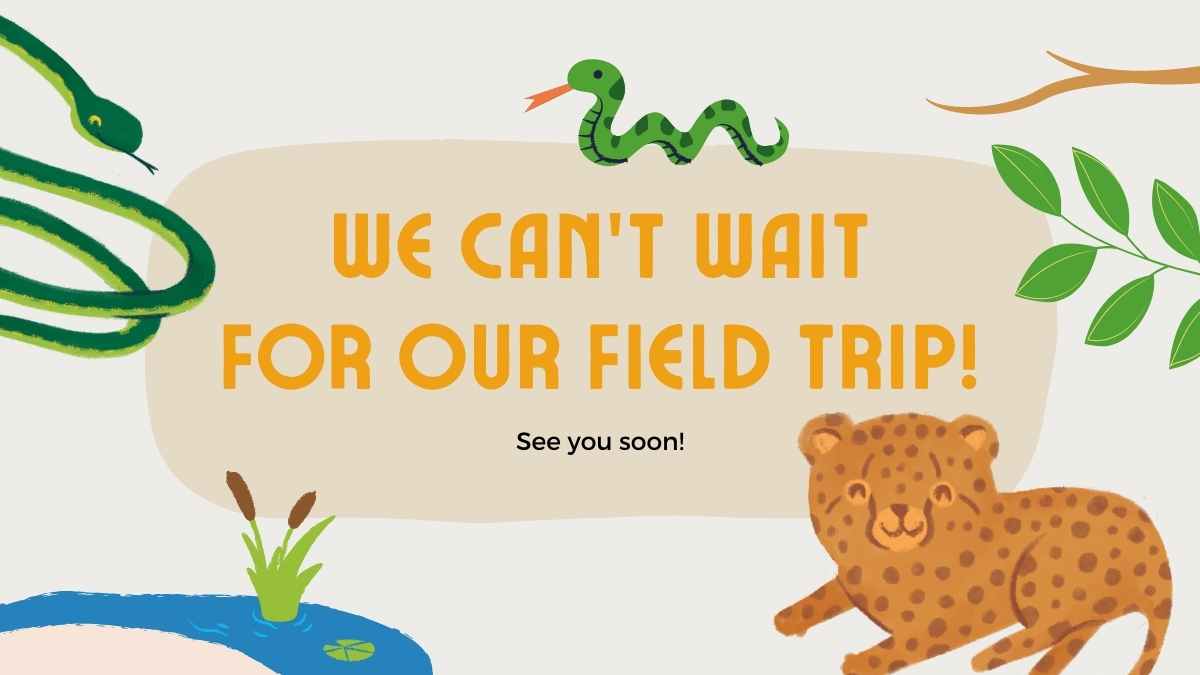 Cute Illustrated Zoo Field Trip Slides - slide 14