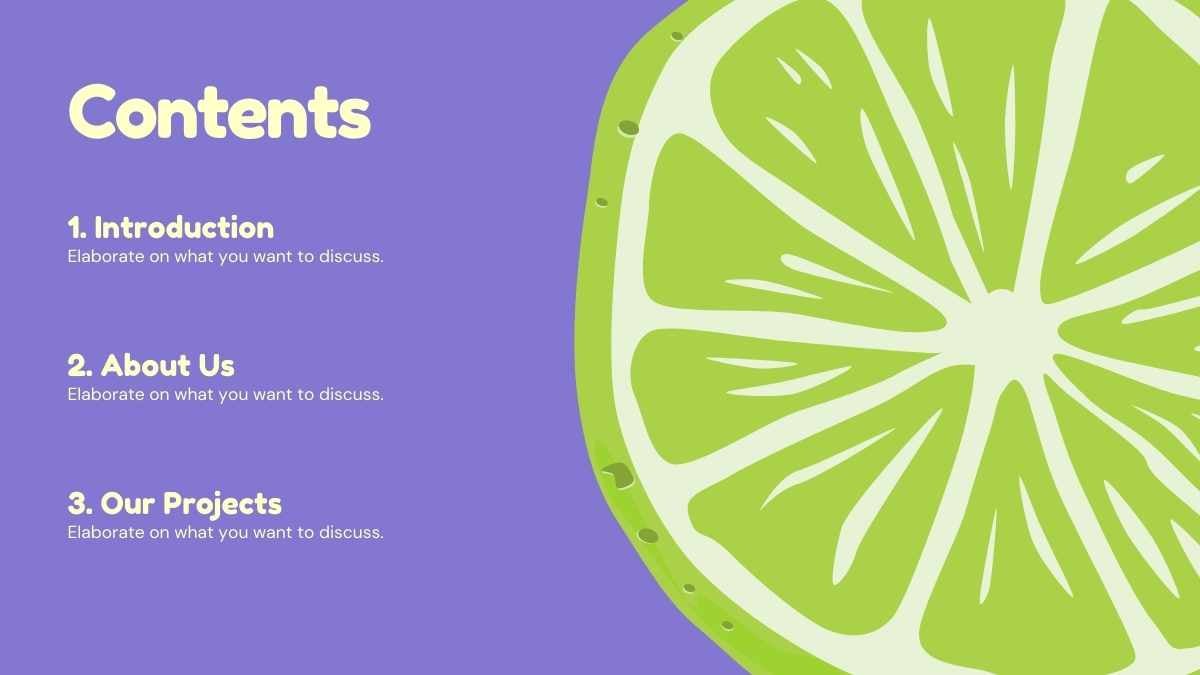 Plantillas Ilustradas de Frutas Coloridas - diapositiva 3