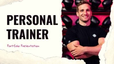 Cool Minimalistic Personal Trainer Portfolio Slides